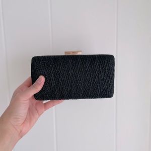 Black Metallic Evening Bag